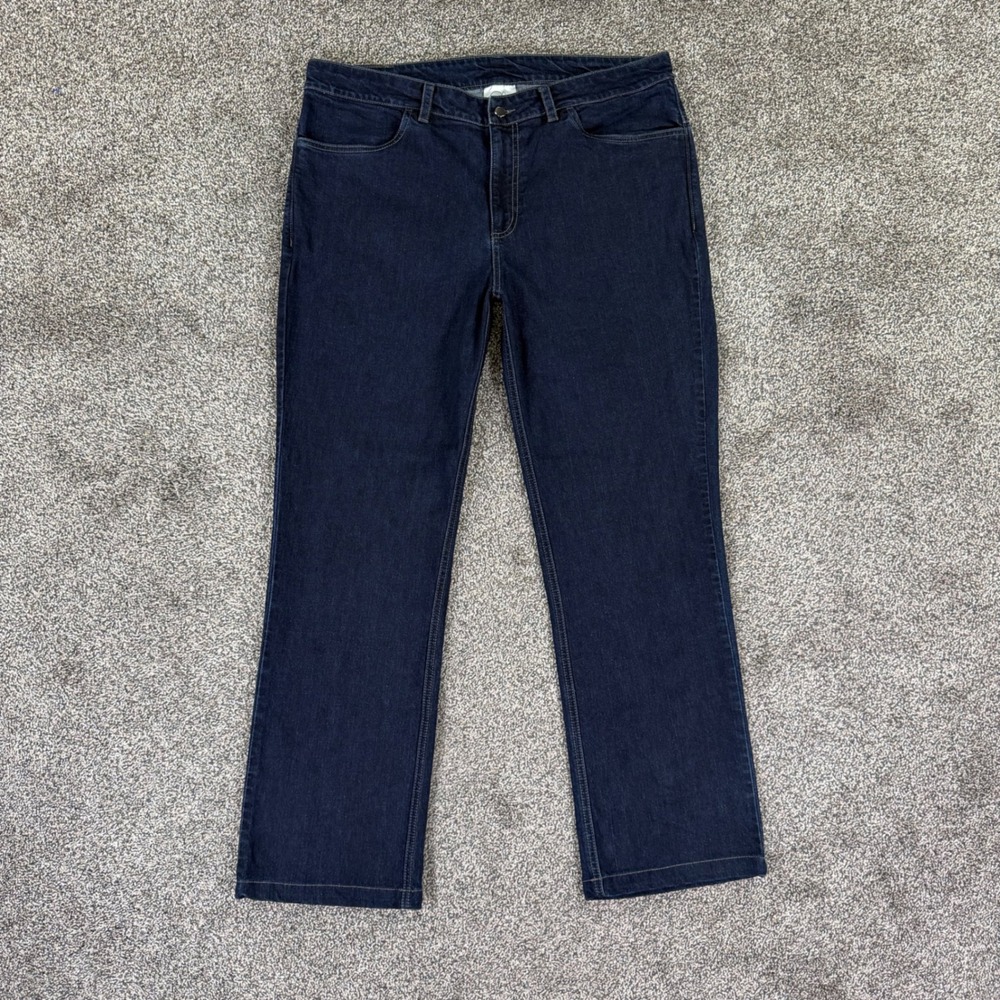 Clothing Arts Explorer Travel Jeans Mens 38x30 Indigo Blue Coolmax DWR Stretch